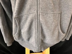 Izod hoodie size 2XL long sleeve mens gray full zip front pocket