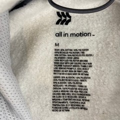 All In Motion Men’s Medium Light Gray Heather Hooded Pullover Sweatshirt Hoodie