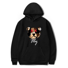 Cute Lily Bear Hip Hop Sports Hoodie Sweatshirt Fashion Designer Sweater Jumper