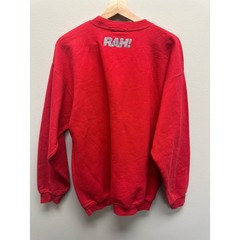 Fully Laced Red Monster Graphic Crewneck RAH! Sweatshirt Adult Large Vintage