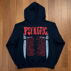 Osamason Psykotic Black Skull Sword Tour Hoodie 2026 Merch 100% Cotton Official