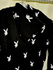 Misguided Playboy Hoodie With Playboy Emblem Print Long Sleeves