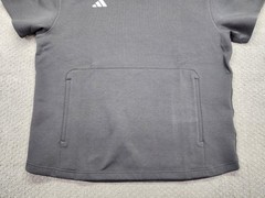 Adidas Hoodie Mens Medium Gray Short Sleeve Pullover Baseball Sample KB2095