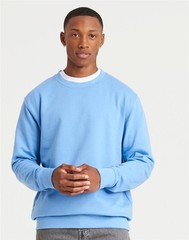 Mens Sweatshirts Plain Crew Neck Fleece Lined Pullover Jumpers AWDis