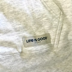 NEW Mens LIFE IS GOOD Solid Simply True Fleece Zip Hoodie Light Heather Gray XL