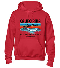 CALIFORNIA GOLDEN COAST HOODY HOODIE SUMMER HOLIDAY CLOTHING CASUAL NICE TOP