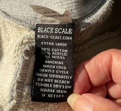 Black Scale Front Zip Hoodie Jacket Grey w/ Black Geometric Pattern All Over XL