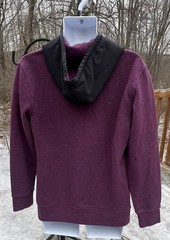 Champion Men’s Sz S Half Zip Fleece Lined Hoodie Sweatshirt Plum Port K-761