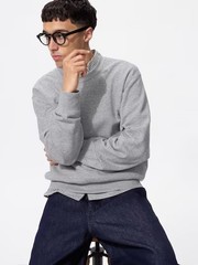 UNIQLO Sweatshirt S-4XL Pullover Long-Sleeve Crew-Neck Cotton Men 479797 NWT