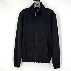 Michael Kors Full Zip Sweatshirt Jacket Mens M Black Minimalist Preppy