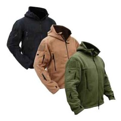 Tactical Recon Fleece Jacket Army Hoodie Security Police Hoody Combat Full Zip