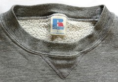 1980’s Vintage Sweatshirt Russell Athletic Blank Heather Gray Tri Blend Rayon