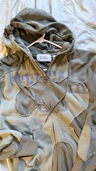 Telfar green & gray camo zip up hoodie size M