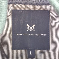 Crew Clothing Sweatshirt Large Green Mens 100% Cotton 1/4 Zip Long Sleeve