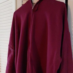 Jerzees Super Sweats Full Zip Hoodie Maroon 3X Fleece Cotton Polyester Hooded