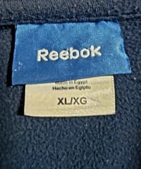 Vintage Y2K Reebok Men’s Blue Full Zip Fleece Jacket w/ Pockets XL Regular Fit