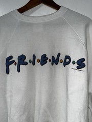 VTG 1995 Friends TV Show Promo White Crewneck Sweatshirt 90s Men’s Size (XL)