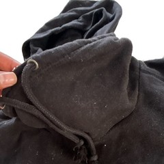 CARBON Hoodie Men M Black Solid Pullover Hooded Drawstring Pockets