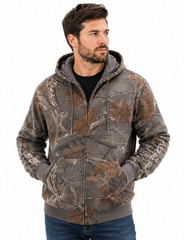 TrailCrest Men’sCotton Blend Camouflage / Faded Camo Zip Hoodie Jacket Outerwear