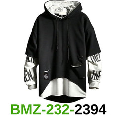 DUDHUH Mens Hoodie Fashion Pullover Letter Print Tracksuit Techwear Casual, XS