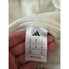 Adidas | 100% Cotton Ivory All Season French Terry Hoodie | Size Medium