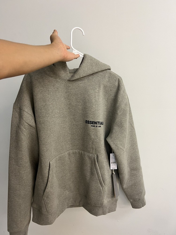 Essentials Hoodie – Dark Oatmeal Brand New