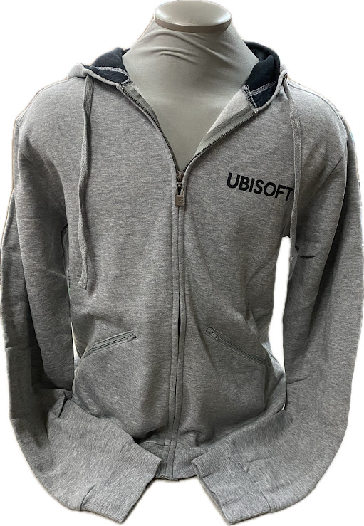 UBISOFT HOODIE GREY – Black logo