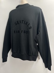 Fear of God Essentials Men’s Arch Logo Jet Black Pullover Hoodie Size Large
