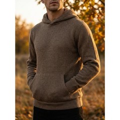 Goodfellow & Co Men’s Brown Cozy Knit Pullover Hoodie L New With Tags
