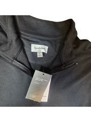 NWT Goodfellow & Co Mens Comfort Wear Quarter Zip Sweatshirt Pullover Black XL