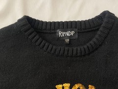 Ripndip Sweater Pullover Sweatshirt Top Apparel Cats Holiday Bling Sequins Large