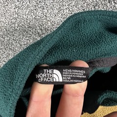 The North Face 1/4 Zip Fleece Pullover Green Gray Colorblock Men’s Medium