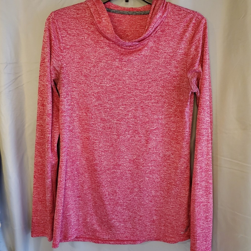 BCG Running Walking Performance Lightweight Red Pullover Hooded Top Size M