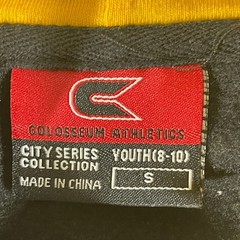 Pittsburgh Youth Small Black Gold Colosseum Hoodie Sweatshirt
