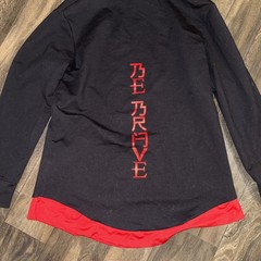 Unbranded Athletic Fit Workout Hoodie Gym Wear “Be Brave” Men’s Size L/XL