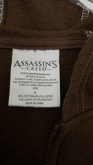 Assassin’s Creed Striped Cosplay Full Zip Hoodie Brown White Gamer Adult Small