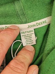 XXL / 2XL GREEN – John Deere Men’s 1/4 Zip Heavyweight Cotton Sweatshirt Hoodie