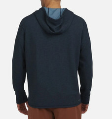 Quiksilver Men’s Textured Pullover Sweater Hoodie Blue Size L