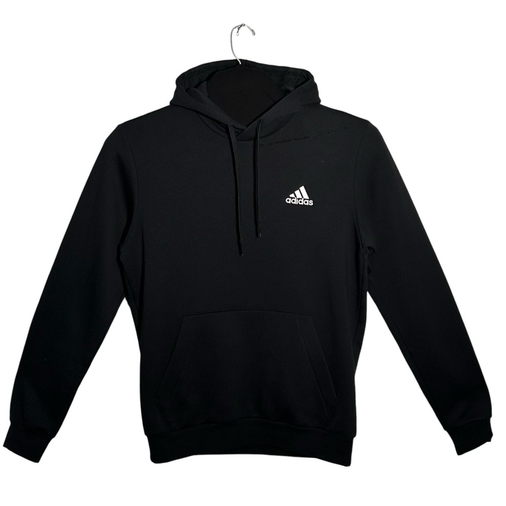 adidas Men’s Essentials Fleece Pullover Hoodie Size M Black Regular Fit Sweater