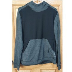 Nike Yoga Dri-FIT Hoodie Mens Small Gray Black Loose Fit Pullover DH1931-032