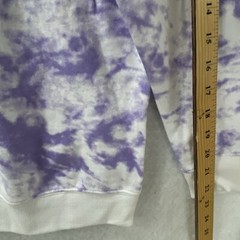 Original Use Sweatshirt Men’s Medium Purple White Tie Dye Crew Neck Long Sleeve