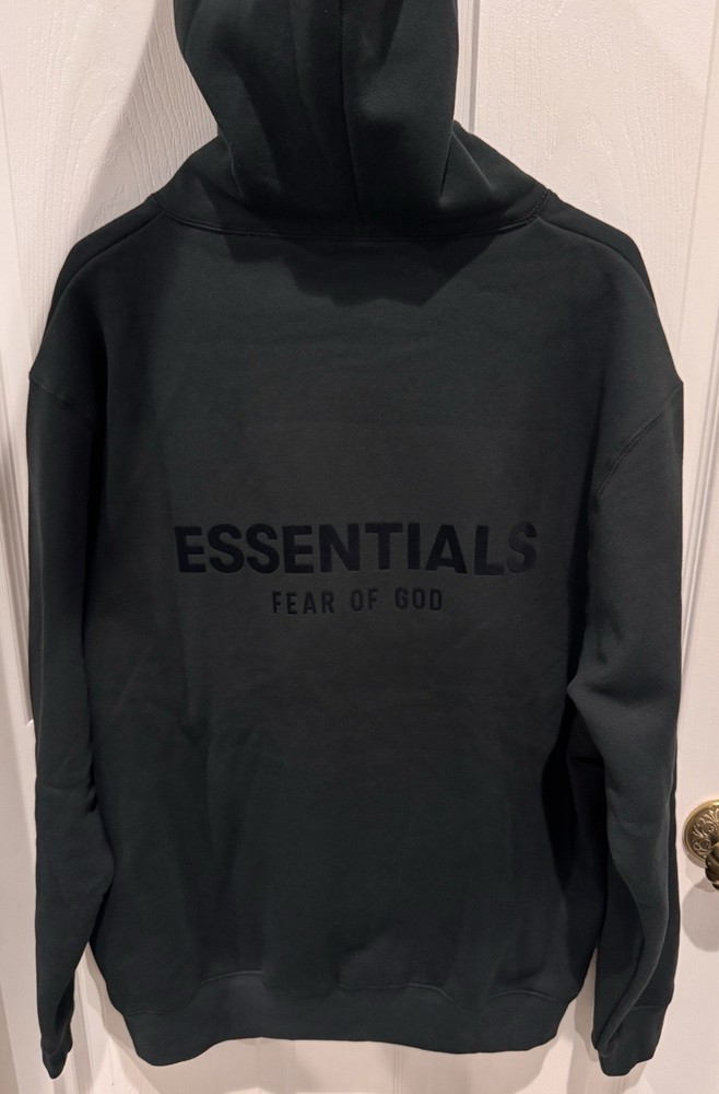 Fear of God Essentials Stretch Limo Black Mens Hoodie size M