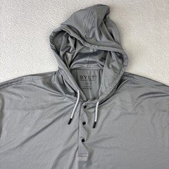 BYLT Circuit Hoodie Mens 3XL Gray Performance Pullover Stretch Tech Long Sleeve