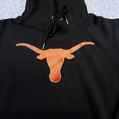 Fanatics Texas Longhorns Hoodie Black Burnt Orange Logo Cotton Small Hook Em