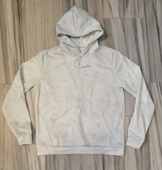 M Men’s White Camo Hoodie Synthetic Poly/Cotton 21×25 NOS