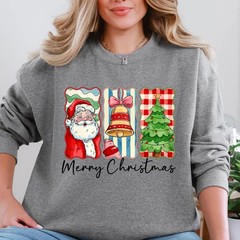 Merry Christmas Santa Sweatshirt Unisex Holiday Festive Apparel