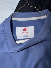 Champion Adult Sizing Iconic Embroidered Crewneck Sweatshirt – BLUE – XL