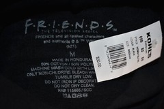 Friends The Television Series Mens F.R.I.E.N.D.S. Pullover Black Hoodie NWT M
