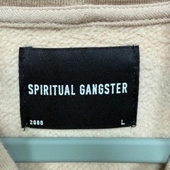 Spiritual Gangster Hoodie Men Large Tan SG Emblem Sweatshirt Pullover Fleece NEW