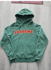 Supreme Green Cord Collegiate Hoodie SS18 size medium